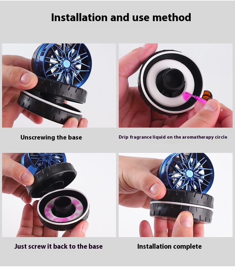 Luxury Stylish Solar Powered Wheel Rotating Perfume Diffuser.